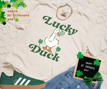 Lucky Duck Ivory/Cream Colored Tee - Wholesale - The Red Rival