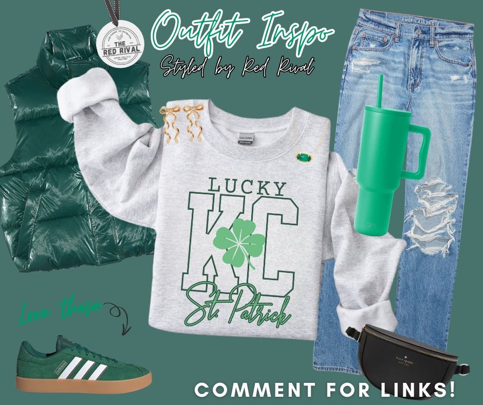 Lucky KC St Patrick Ash Tee or Sweatshirt - Tees - The Red Rival