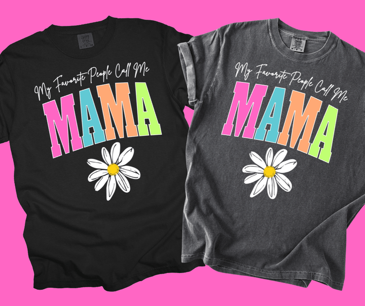 MAMA - Multi - Color Varsity Letters (Pick your design & tee color) - Graphic Tee - The Red Rival