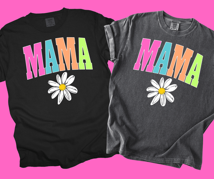 MAMA - Multi - Color Varsity Letters (Pick your design & tee color) - Graphic Tee - The Red Rival