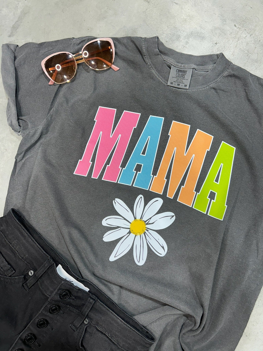 MAMA - Multi - Color Varsity Letters (Pick your design & tee color) - Graphic Tee - The Red Rival