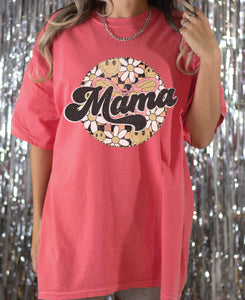 Mama Retro Floral Circle - Tees & Sweatshirts - The Red Rival