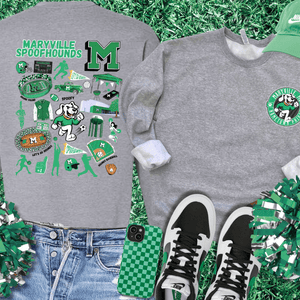 Maryville Hounds Collage Front/Back Sweatshirt or Tee - Wholesale - The Red Rival