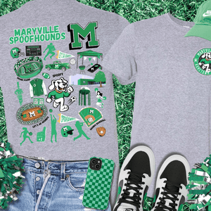 Maryville Hounds Collage Front/Back Sweatshirt or Tee - Wholesale - The Red Rival