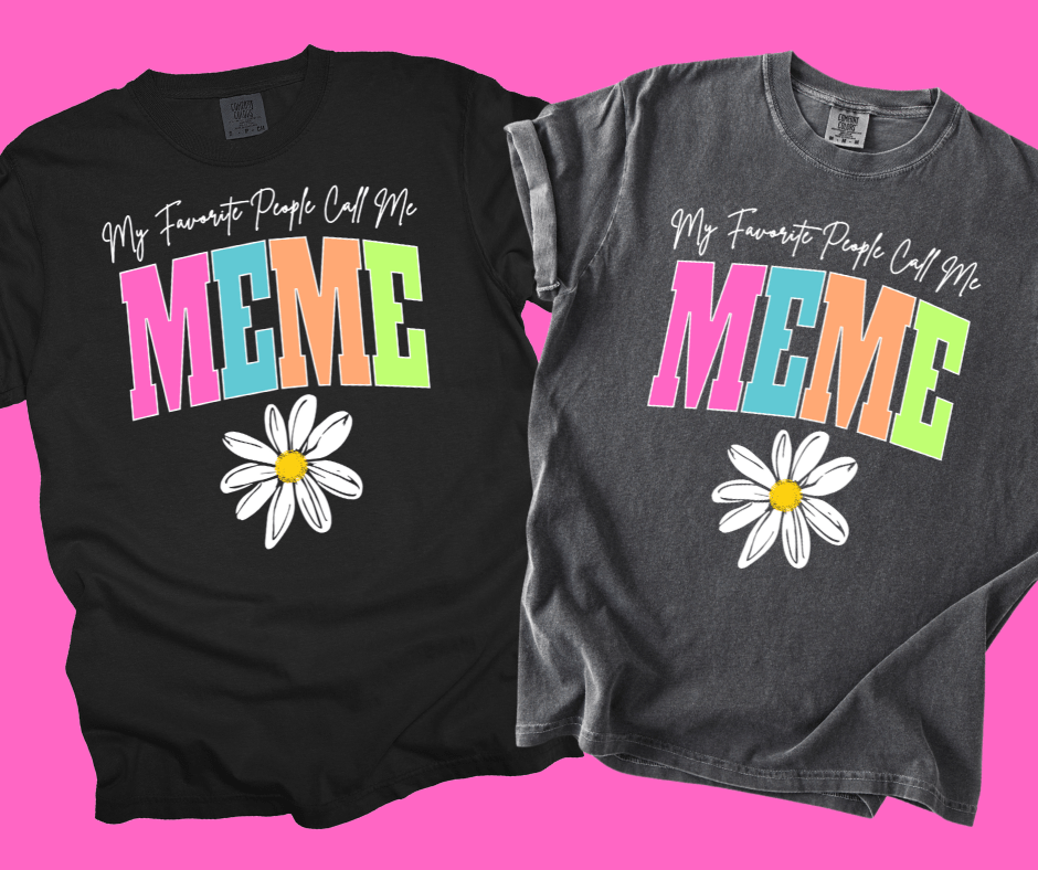 MEME - Multi - Color Varsity Letters (Pick your design & tee color) - Graphic Tee - The Red Rival