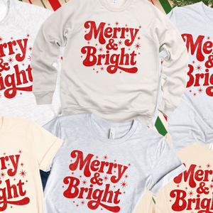 Merry & Bright RED INK (Select your Color & Style) - The Red Rival