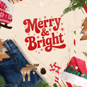Merry & Bright RED INK (Select your Color & Style) - The Red Rival