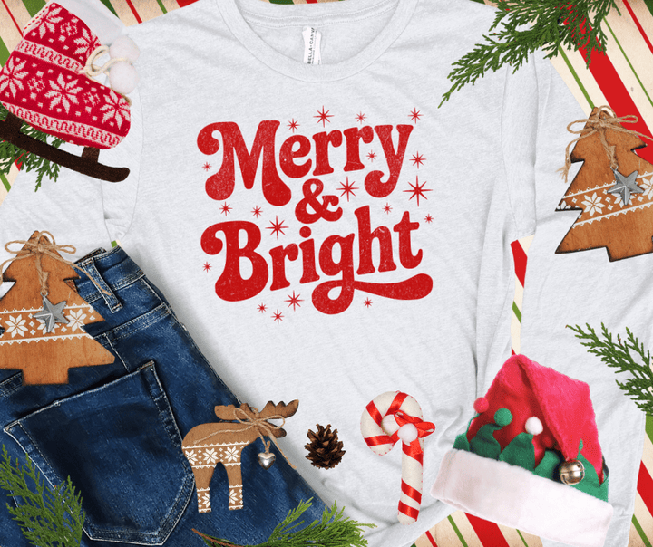 Merry & Bright RED INK (Select your Color & Style) - The Red Rival