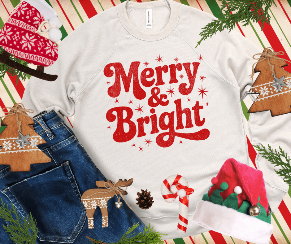 Merry & Bright RED INK (Select your Color & Style) - The Red Rival