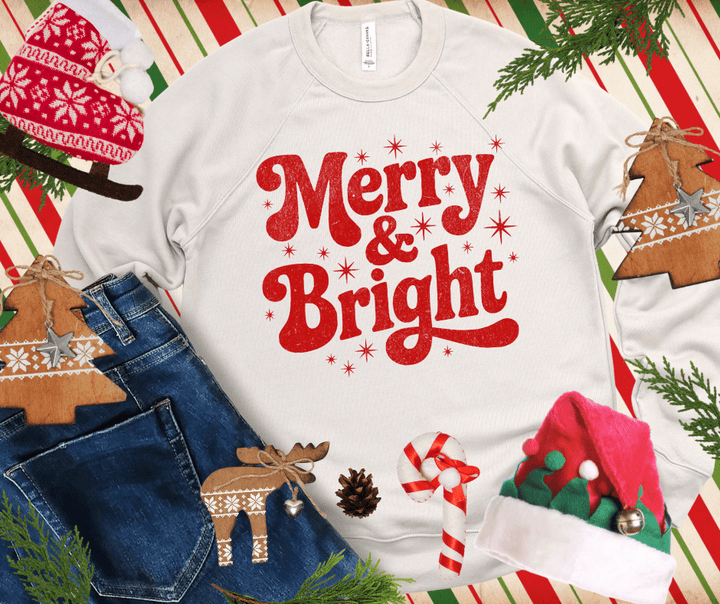 Merry & Bright RED INK (Select your Color & Style) - The Red Rival