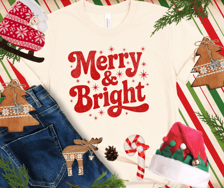 Merry & Bright RED INK (Select your Color & Style) - The Red Rival