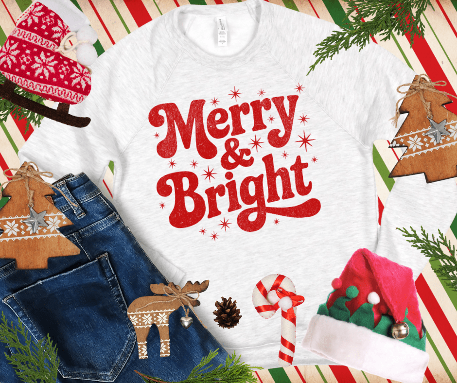 Merry & Bright RED INK (Select your Color & Style) - The Red Rival