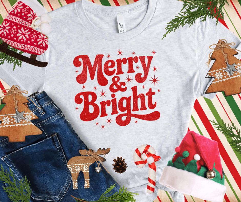 Merry & Bright RED INK (Select your Color & Style) - The Red Rival