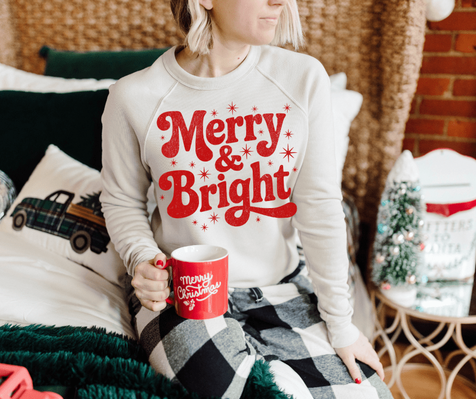 Merry & Bright RED INK (Select your Color & Style) - The Red Rival