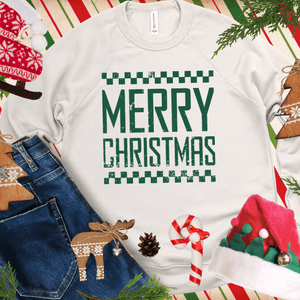 MERRY CHRISTMAS GREEN INK (Select your Color & Style) - Graphic Tee - The Red Rival