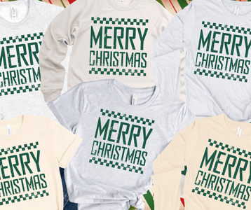 MERRY CHRISTMAS GREEN INK (Select your Color & Style) - Graphic Tee - The Red Rival