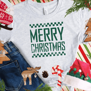 MERRY CHRISTMAS GREEN INK (Select your Color & Style) - Graphic Tee - The Red Rival