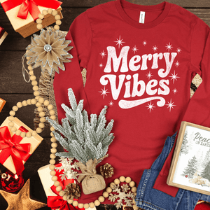 Merry Vibes White Ink (Select your Color & Style) - The Red Rival