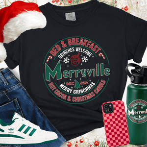 Merryville Bed & Breakfast Black Tee or Sweatshirt - Graphic Tee - The Red Rival