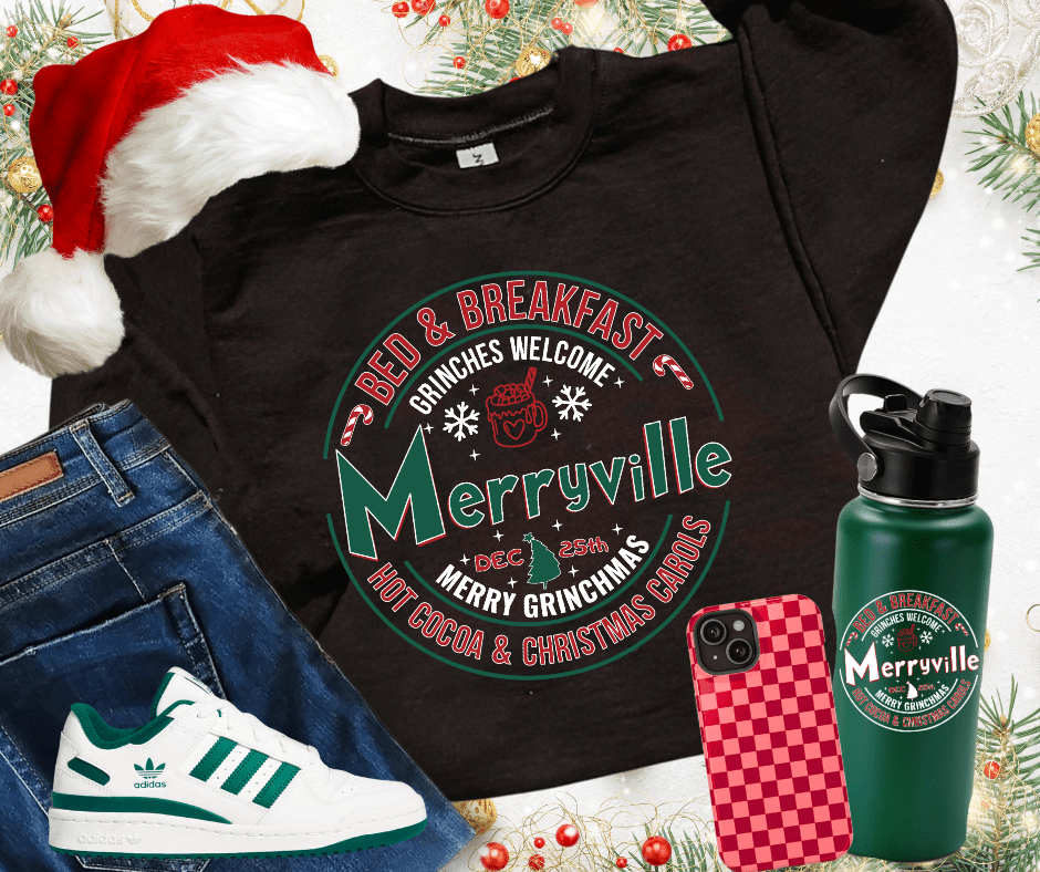 Merryville Bed & Breakfast Black Tee or Sweatshirt - Graphic Tee - The Red Rival