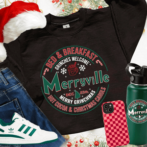 Merryville Bed & Breakfast Black Tee or Sweatshirt - Graphic Tee - The Red Rival