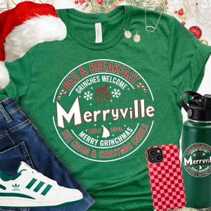Merryville Bed & Breakfast Green Tee or Sweatshirt - Wholesale - The Red Rival