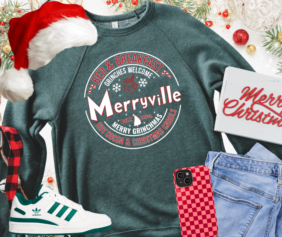 Merryville Bed & Breakfast Green Tee or Sweatshirt - Wholesale - The Red Rival