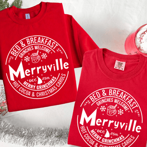 Merryville Bed & Breakfast Red Tee or Sweatshirt - Graphic Tee - The Red Rival
