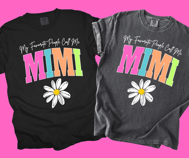 MIMI - Multi - Color Varsity Letters (Pick your design & tee color) - Graphic Tee - The Red Rival