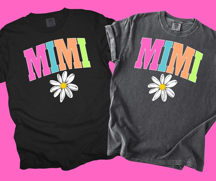 MIMI - Multi - Color Varsity Letters (Pick your design & tee color) - Graphic Tee - The Red Rival