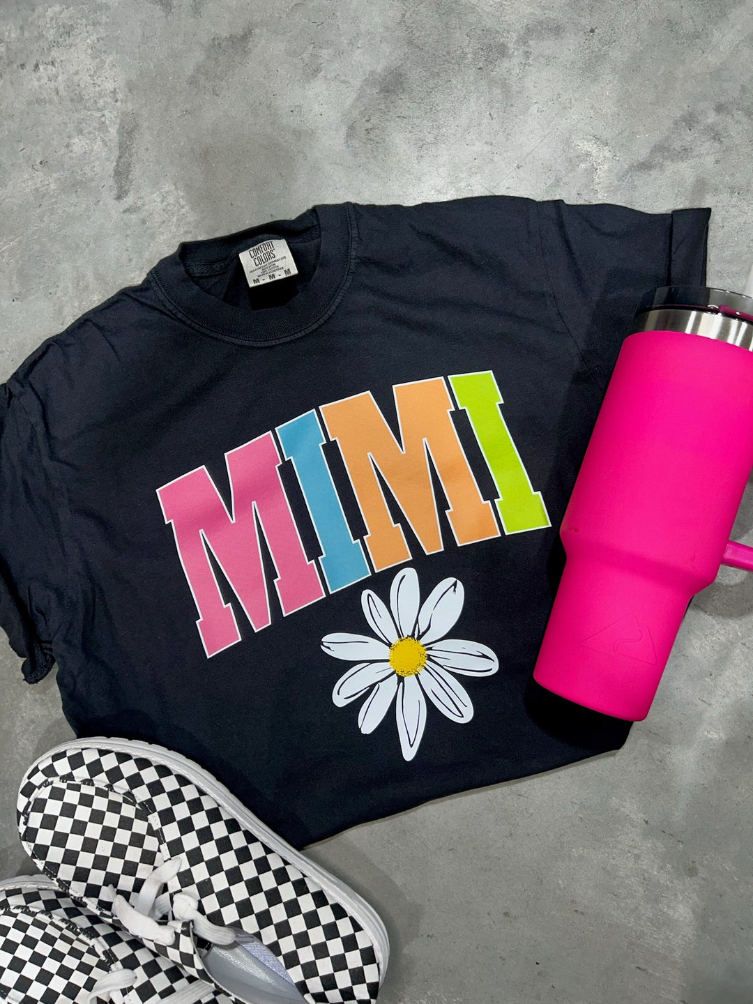 MIMI - Multi - Color Varsity Letters (Pick your design & tee color) - Graphic Tee - The Red Rival