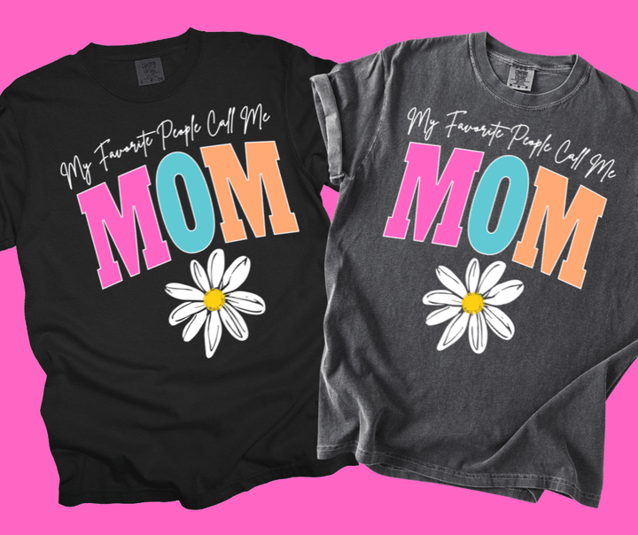 MOM - Multi - Color Varsity Letters (Pick your design & tee color) - Graphic Tee - The Red Rival