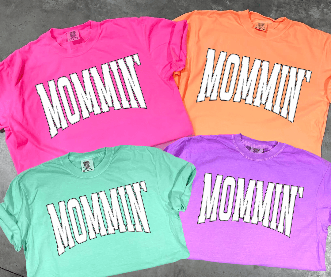 Mommin' (Pick your NEON tee color) - Graphic Tee - The Red Rival