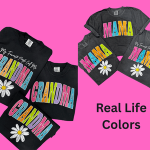 NANA - Multi - Color Varsity Letters (Pick your design & tee color) - Graphic Tee - The Red Rival