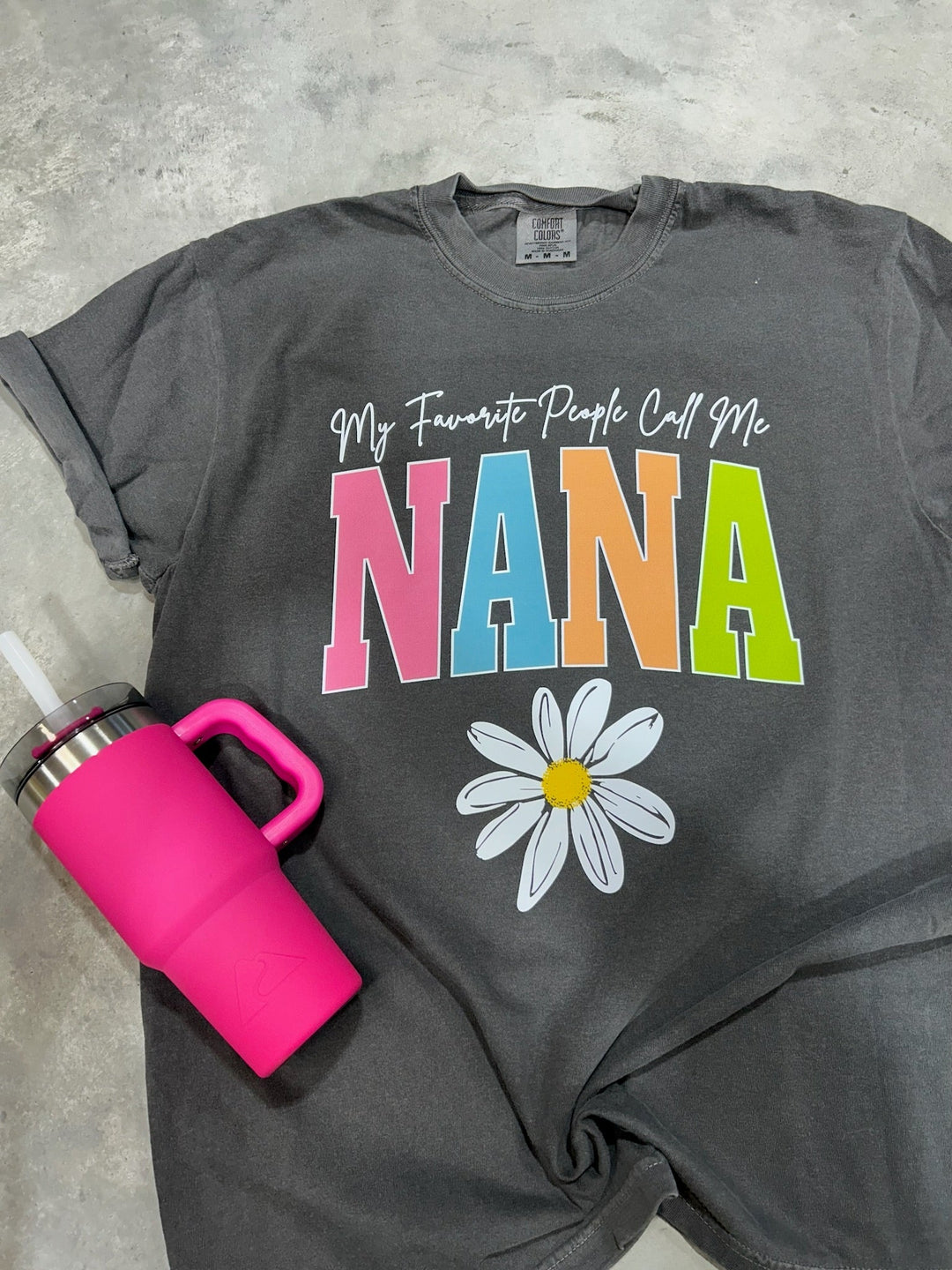 NANA - Multi - Color Varsity Letters (Pick your design & tee color) - Graphic Tee - The Red Rival