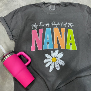 NANA - Multi - Color Varsity Letters (Pick your design & tee color) - Graphic Tee - The Red Rival