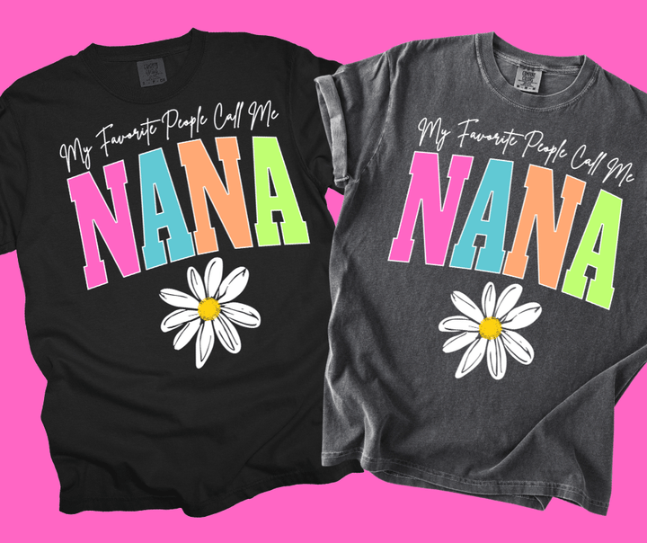 NANA - Multi - Color Varsity Letters (Pick your design & tee color) - Graphic Tee - The Red Rival