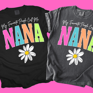 NANA - Multi - Color Varsity Letters (Pick your design & tee color) - Graphic Tee - The Red Rival