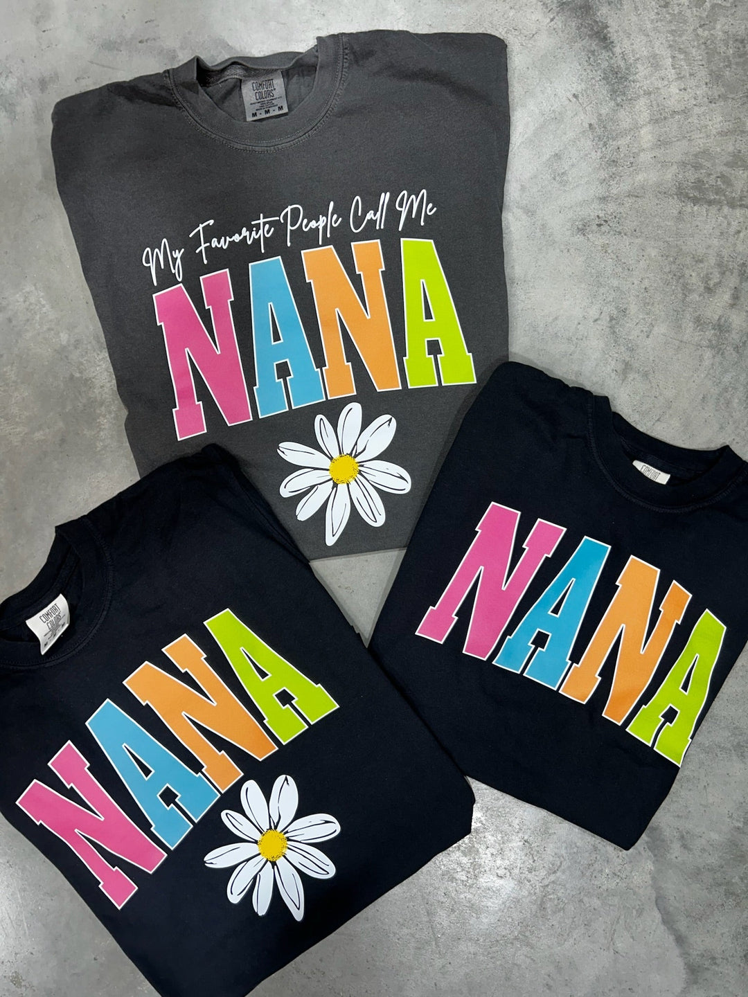 NANA - Multi - Color Varsity Letters (Pick your design & tee color) - Graphic Tee - The Red Rival