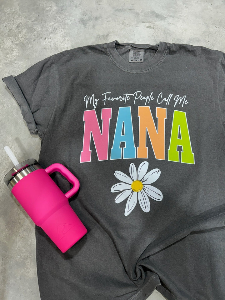 NANA - Multi - Color Varsity Letters (Pick your design & tee color) - Graphic Tee - The Red Rival