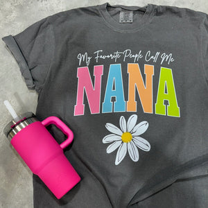 NANA - Multi - Color Varsity Letters (Pick your design & tee color) - Graphic Tee - The Red Rival