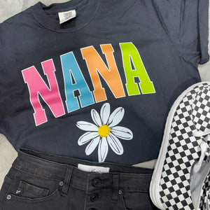 NANA - Multi - Color Varsity Letters (Pick your design & tee color) - Graphic Tee - The Red Rival
