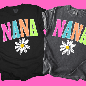 NANA - Multi - Color Varsity Letters (Pick your design & tee color) - Graphic Tee - The Red Rival