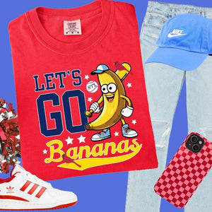 Navy/Yellow STL Let's Go Bananas Red Graphic Tee - Graphic Tee - The Red Rival