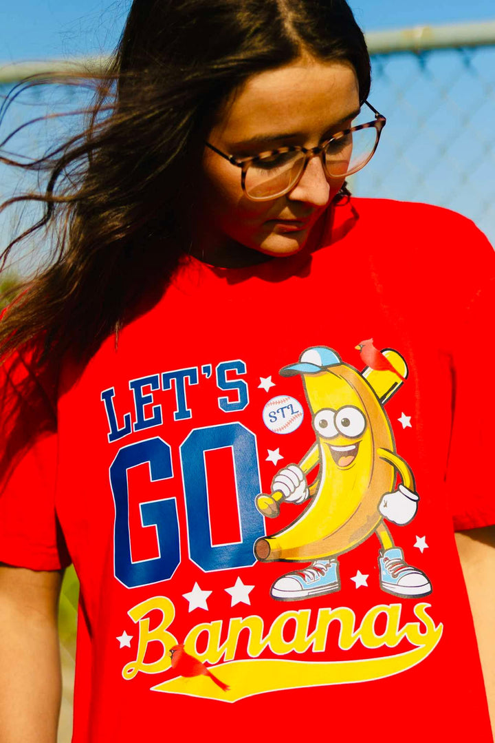 Navy/Yellow STL Let's Go Bananas Red Graphic Tee - Graphic Tee - The Red Rival