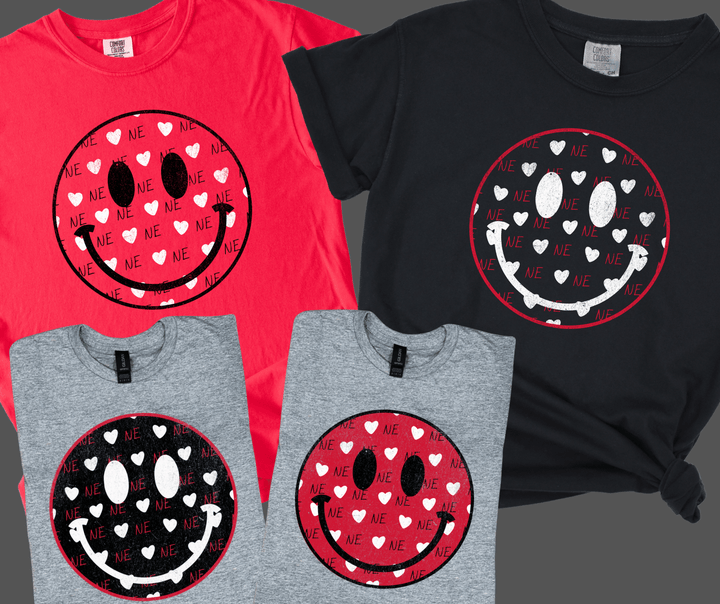 NEBRASKA Happy Face (Pick Your Color) - Tees &amp; Sweatshirts - The Red Rival