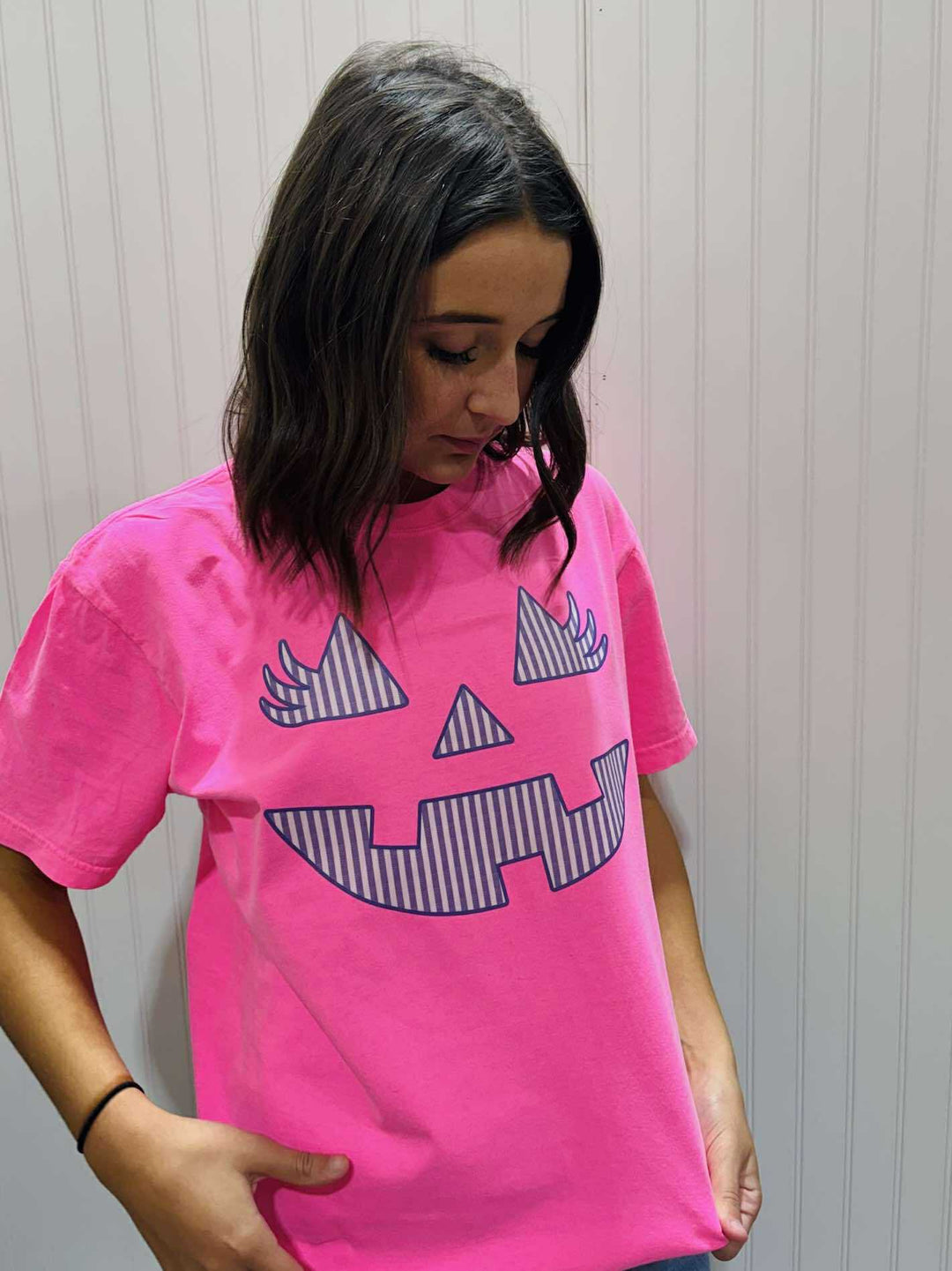 Neon Jack - o - Lantern Face (Pick Your Tee Color) - Tees - The Red Rival