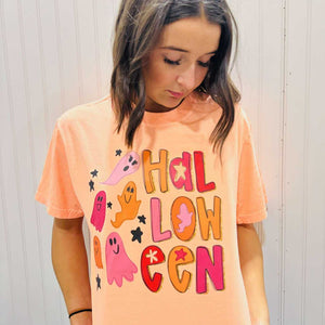 Neon Pink & Orange Halloween (Pick Your Tee Color) - Tees - The Red Rival