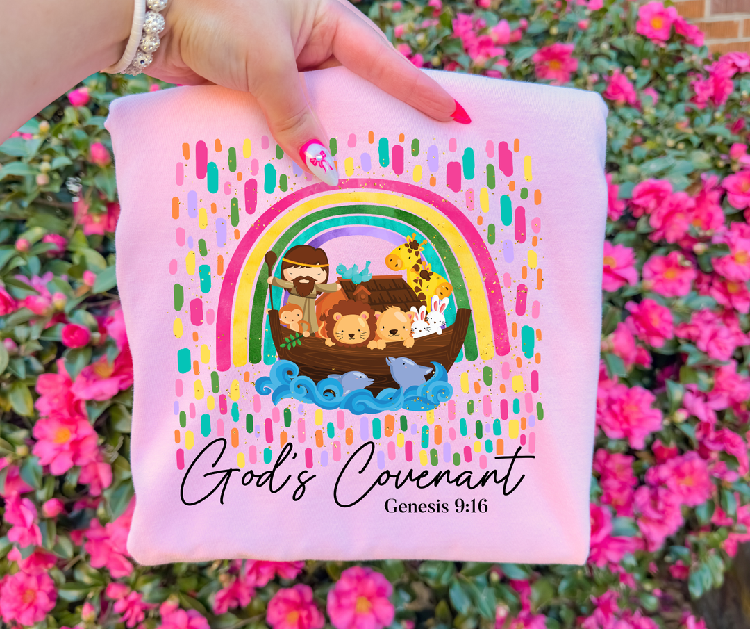 Noah's Ark God's Covenant Pink Tee - Tees - The Red Rival
