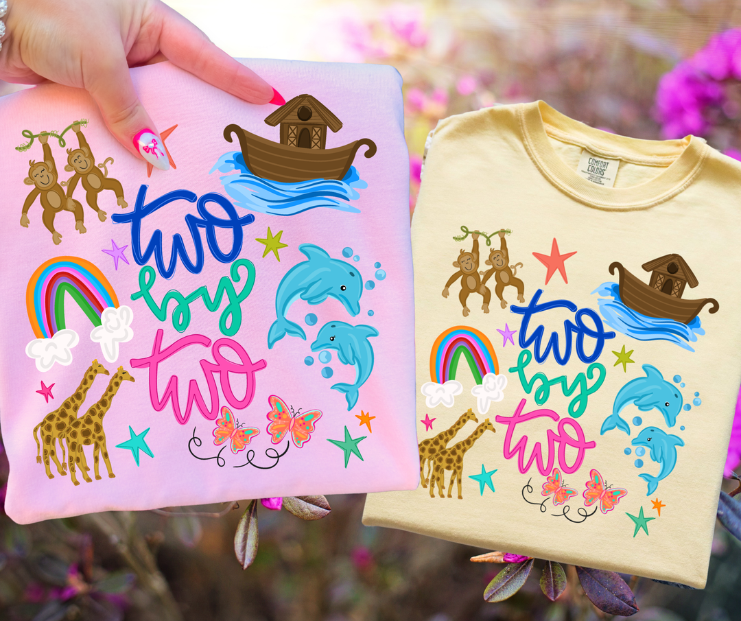 Noah's Ark Two by Two (Pick your tee color) - Tees - The Red Rival